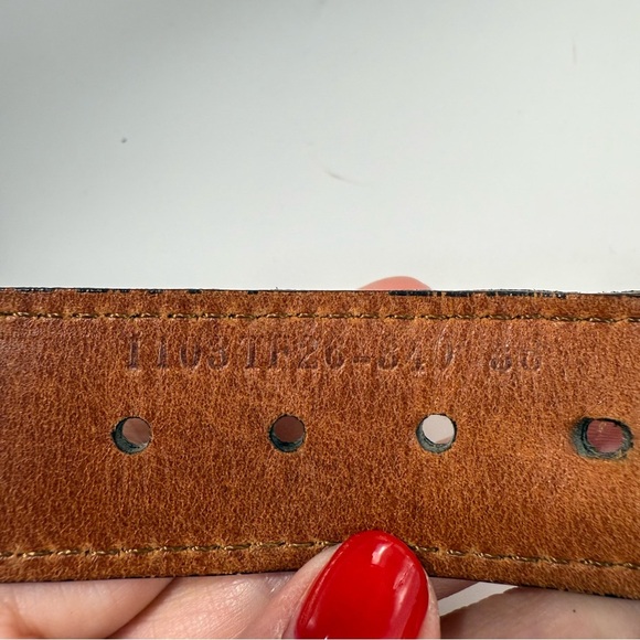 Trafalgar canvas leather belt handcrafted in USA size 42-44.5” - Picture 8 of 9